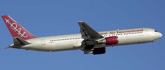 Omni Air International Boeing 767-319 N396AX, Phoenix Sky Harbor, January 2, 2016